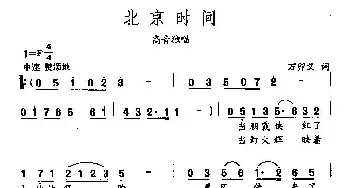 田光歌曲选-412北京时间_民歌简谱_词曲:万卯义 田光