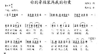 你的牵挂装满我的行囊_民歌简谱_词曲:刘华平 党继志