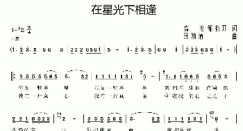 在星光下相逢 _民歌简谱_词曲:高俊 邹有开 汪幼清