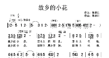 故乡的小花_民歌简谱_词曲:朱家让 朱家让