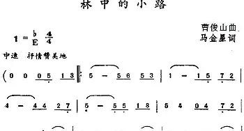 林中的小路_民歌简谱_词曲:马金星 曹俊山