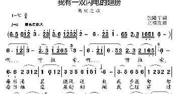 我有一双闪电的翅膀_民歌简谱_词曲:张陆军 高福友