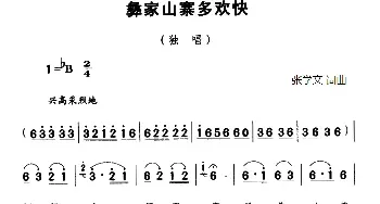 彝家山寨多欢乐_民歌简谱_词曲:张学文 张学文