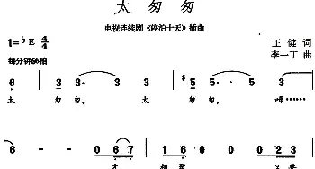 太匆匆_民歌简谱_词曲:王健 李一丁