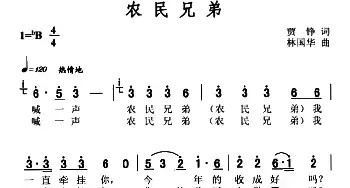 农民兄弟_民歌简谱_词曲:贾铮 林国华