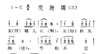 苏北小调：花鼓调_民歌简谱_词曲: