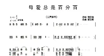 母爱总是百分百_民歌简谱_词曲:范修奎 李志明