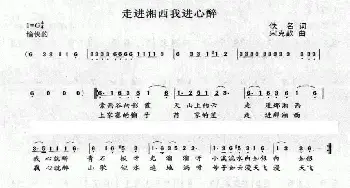 走进湘西我进心醉_民歌简谱_词曲:佚名 宋克歆