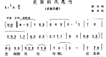 美丽的凤尾竹_民歌简谱_词曲:瞿琮 锐光