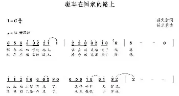 驱车在回家的路上_民歌简谱_词曲:高元胜 朝乐蒙