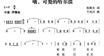 哦，可爱的哈尔滨_民歌简谱_词曲:张洪文 王光兴