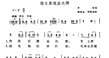 伟大理想放光辉_民歌简谱_词曲:孝欣 唐纯志 李检成