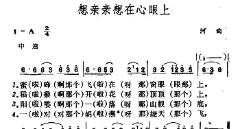 想亲亲想在心眼上_民歌简谱_词曲: