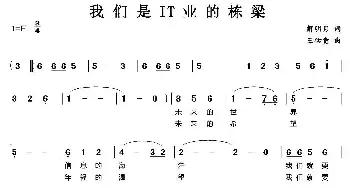 我们是IT业的栋梁_民歌简谱_词曲:解明月 王佑贵