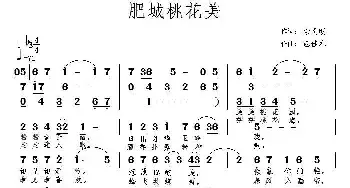 肥城桃花美_民歌简谱_词曲: