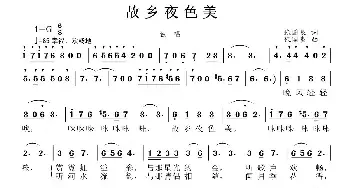 故乡的夜色美_民歌简谱_词曲:张国良 张国良