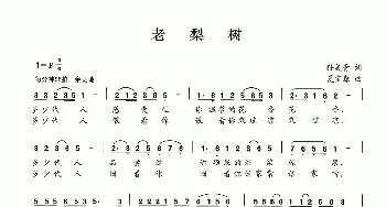 老梨树_民歌简谱_词曲:孙美青 夏宝森