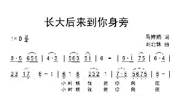 长大后来到你身旁_民歌简谱_词曲:马婵娟 刘北休