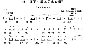 维下个朋友了宽心哩_民歌简谱_词曲: