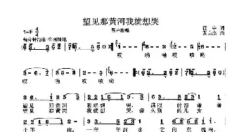 望见那黄河我就想哭_民歌简谱_词曲:征宇 张良杰