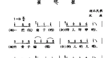 崔咚崔_民歌简谱_词曲: