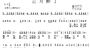 正月醉了_民歌简谱_词曲:廉印平 邵长友