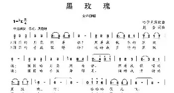 黑玫瑰_民歌简谱_词曲:赵金 赵金