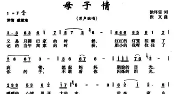 母子情_民歌简谱_词曲:徐环宙 张文