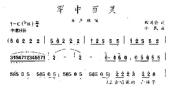 军中百灵_民歌简谱_词曲:田国安 小民