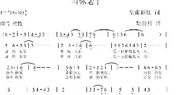 当你老了_民歌简谱_词曲:皇甫彩红 胡公川