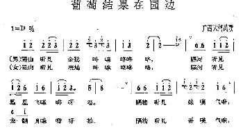 葡萄结果在园边_民歌简谱_词曲: