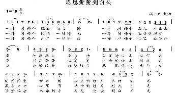 恩恩爱爱到白头_民歌简谱_词曲:赵小也 赵小也