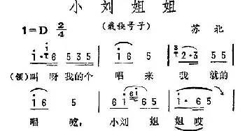 小刘姐姐_民歌简谱_词曲: