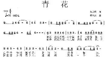 青花_民歌简谱_词曲:吴文峰 何永志