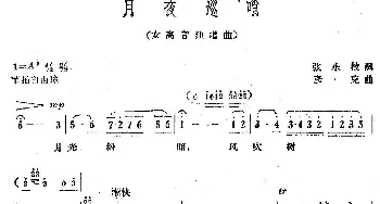 月夜巡哨_民歌简谱_词曲:张永枚 彦克