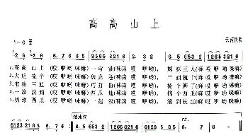 高高山上_民歌简谱_词曲: