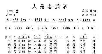 人是老潇洒_民歌简谱_词曲:黄通健 张风林