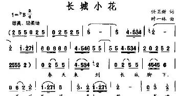 长城小花_民歌简谱_词曲:任卫新 时一林