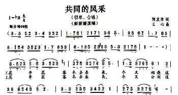 共同的风采_民歌简谱_词曲:邹友开 士心