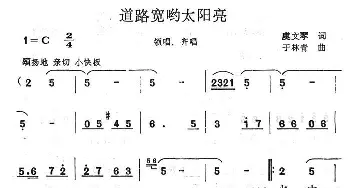 道路宽哟太阳亮_民歌简谱_词曲:虞文琴 于林青