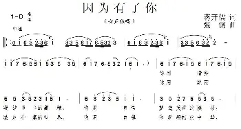 因为有了你_民歌简谱_词曲:蒋开儒 张钢