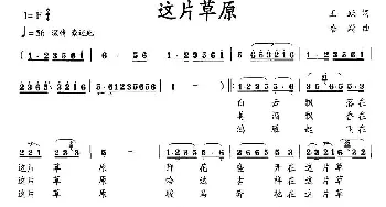 这片草原_民歌简谱_词曲:王跃 哈斯