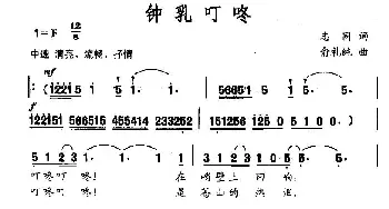 钟乳叮咚_民歌简谱_词曲:志同 俞礼纯