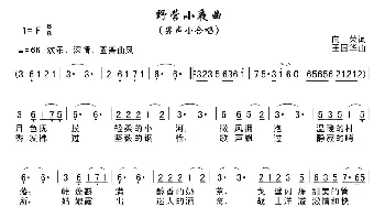 野营小夜曲_民歌简谱_词曲:向荣 王国华