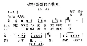 你把哥哥的心扰乱_民歌简谱_词曲: