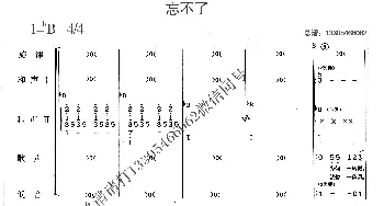 忘不了_歌曲简谱_词曲: