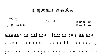 爱情就像美丽的花_歌曲简谱_词曲:折建锋 王柏清