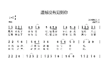 遗憾没有见到你_歌曲简谱_词曲:逍遥读书人 刘新太