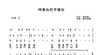 叫我如何不想你_歌曲简谱_词曲:关丽群 快乐好歌