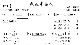 我是丰县人_歌曲简谱_词曲:黄启峰 张世军